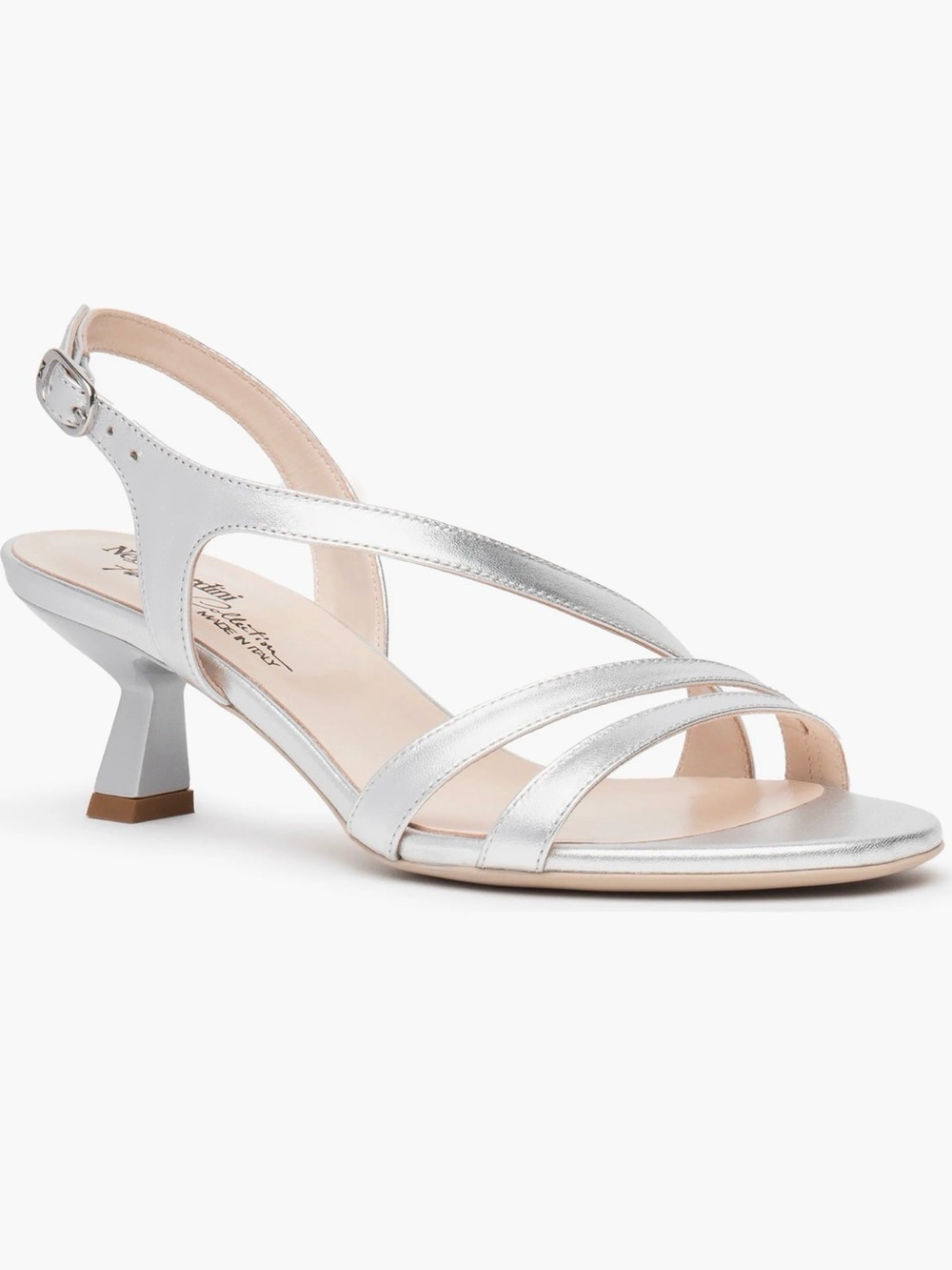 Nero Giardini Silver Strappy Slingback Heels sizes 41